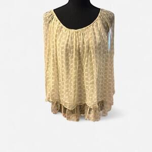 Piazza Roma 100% silk blouse made in Italy Size Medium